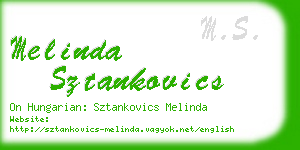 melinda sztankovics business card